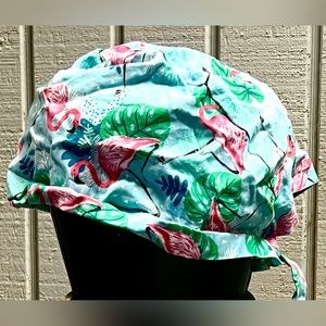 Pink Flamingo Adjustable Scrub Cap
